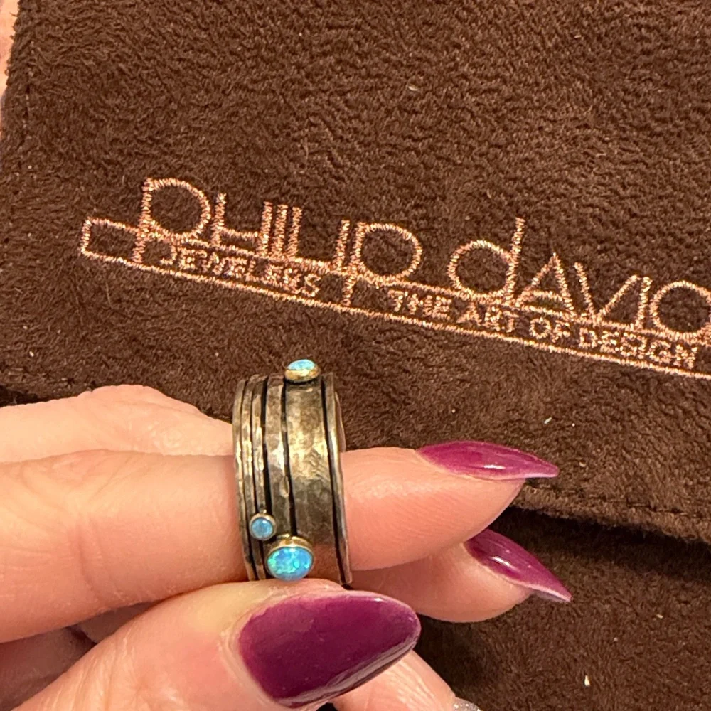 Phillip David jewelers the art of design Opal Spinner Ring - Picture 4 of 7